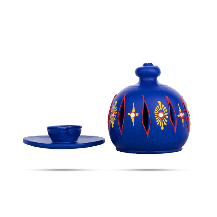 Plate Dhoom Agal - 5.5 Inches | Decorative Terracotta Clay Dhoom / Plate Dome For Pooja Decor