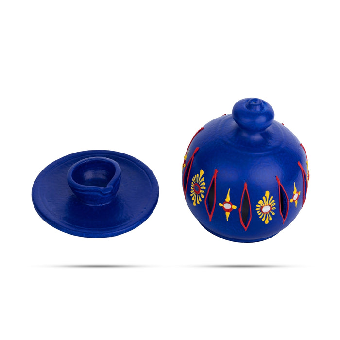 Plate Dhoom Agal - 5.5 Inches | Decorative Terracotta Clay Dhoom / Plate Dome For Pooja Decor