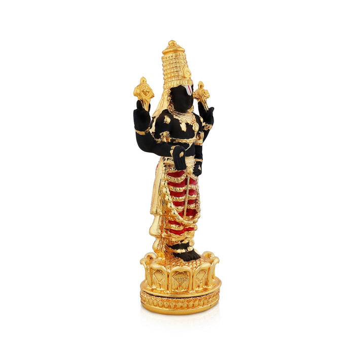Balaji Standing On Base Murti - 4.5 x 2 Inches | Resin Idol/ Lord Perumal Statue For Pooja