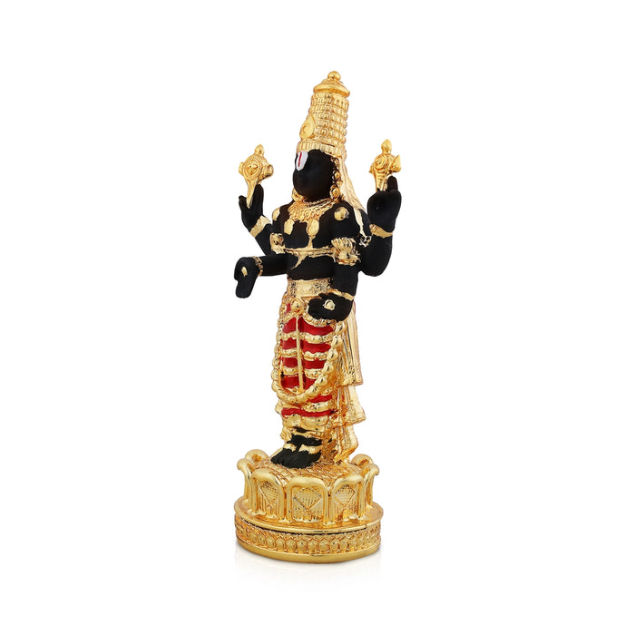 Balaji Standing On Base Murti - 4.5 x 2 Inches | Resin Idol/ Lord Perumal Statue For Pooja
