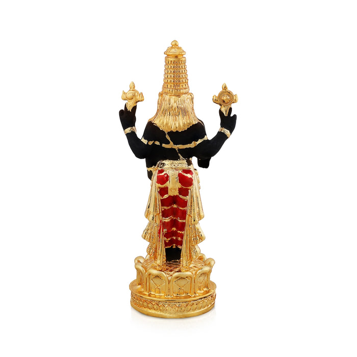 Balaji Standing On Base Murti - 4.5 x 2 Inches | Resin Idol/ Lord Perumal Statue For Pooja