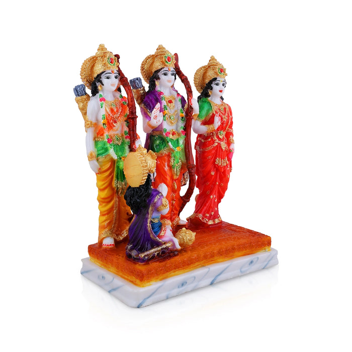 Ram Darbar Murti Set - 10.5 x 8 Inches | Resin Statue/ Sita Ram Laxman Hanuman/ Ram Darbar Idol for Pooja
