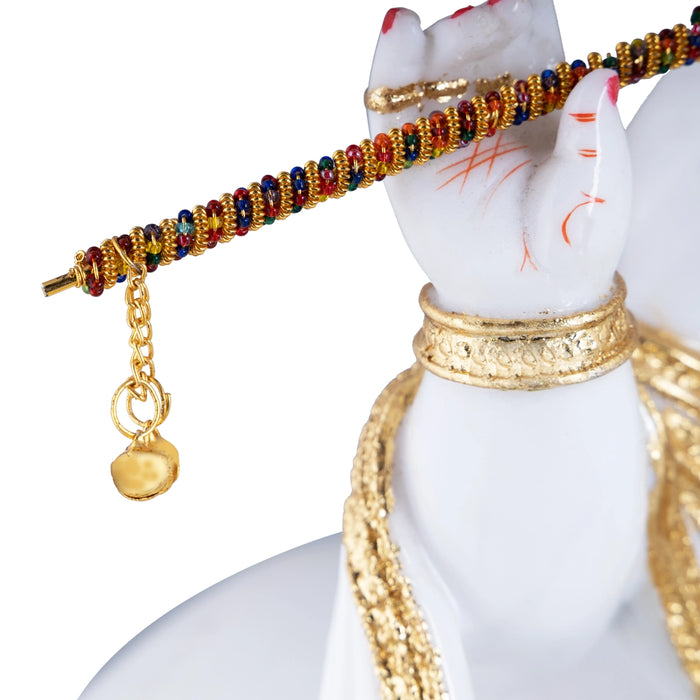 Cow Krishna Murti Standing On Base - 26 x 20 Inches | Resin Statue/ Cow Krishna Idol for Pooja