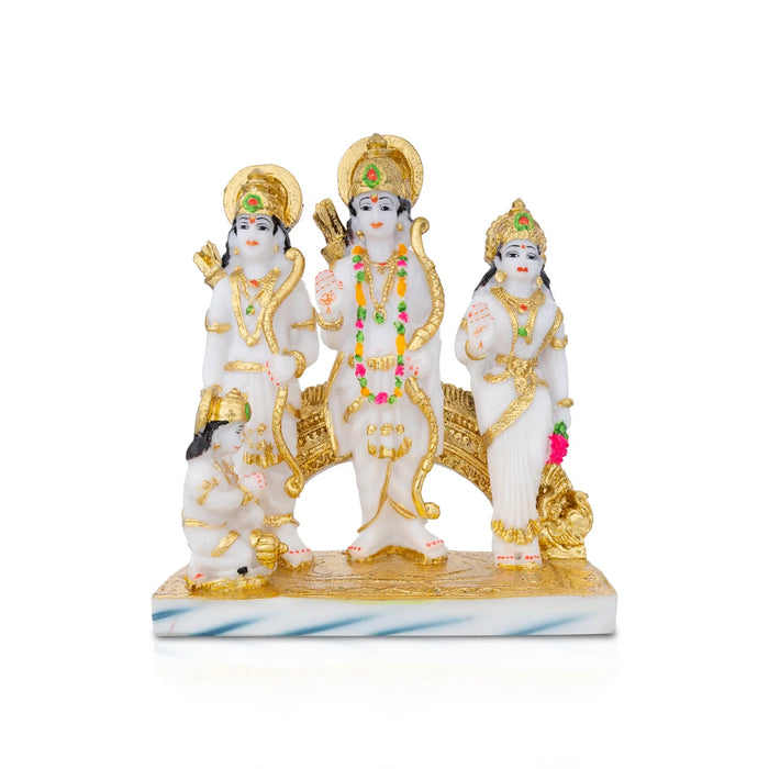 Ram Darbar Murti - 8 x 7 Inches | Resin Statue/ Ram Darbar Idol for Pooja