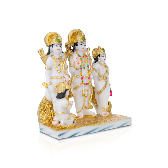 Ram Darbar Murti - 8 x 7 Inches | Resin Statue/ Ram Darbar Idol for Pooja