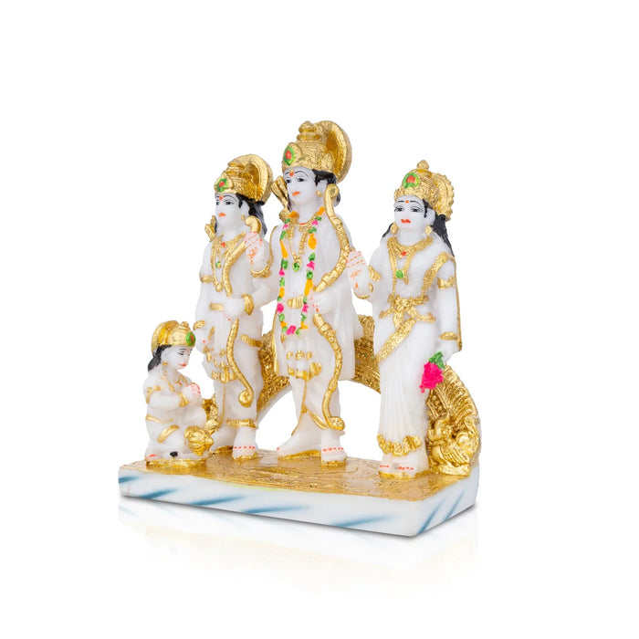 Ram Darbar Murti - 8 x 7 Inches | Resin Statue/ Ram Darbar Idol for Pooja