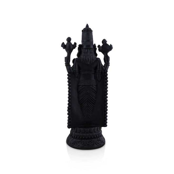 Balaji Standing On Base Murti - 11.5 x 5 Inches | Black Balaji Standing Statue/ Tirupati Balaji Idol for Pooja