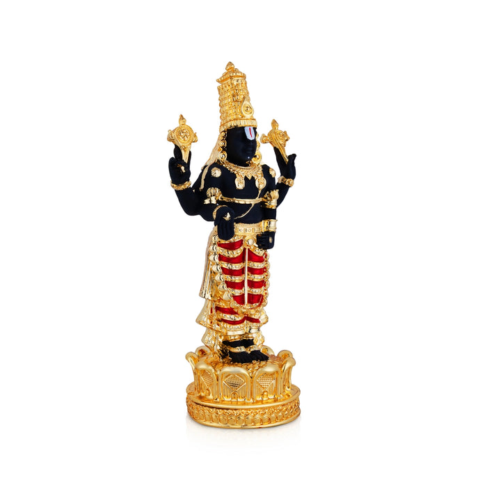 Balaji Standing On Base Murti - 8 x 3.5 Inches | Resin Idol/ Lord Venkateshwara Statue For Pooja Room