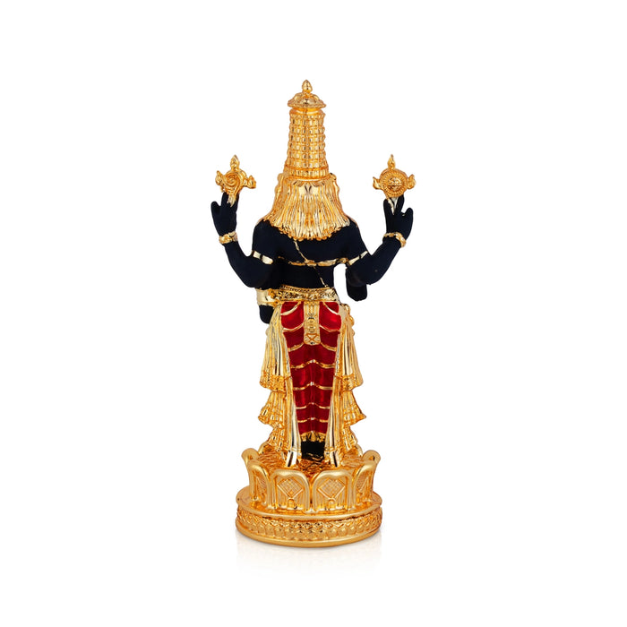 Balaji Standing On Base Murti - 8 x 3.5 Inches | Resin Idol/ Lord Venkateshwara Statue For Pooja Room