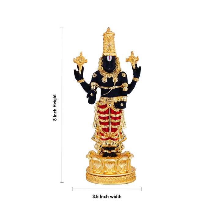 Balaji Standing On Base Murti - 8 x 3.5 Inches | Resin Idol/ Lord Venkateshwara Statue For Pooja Room