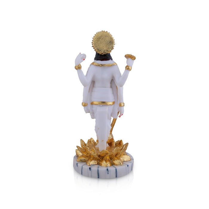Vishnu Standing On Kamal Base Murti - 12 x 5.5 Inches | Fibre Idol/ Lord Vishnu Statue For Pooja