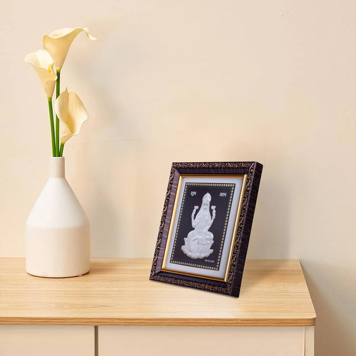 Deity Photo Frame - 5 x 5.5 Inches | Silver Picture Frame for Car Decor