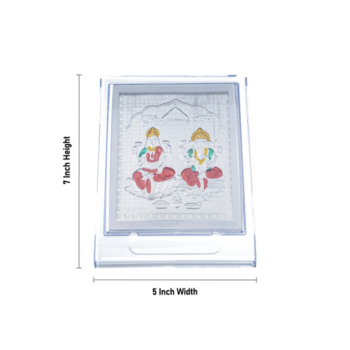 Deity Photo Frame - 7 x 5 Inches | Silver Picture Frame for Car Decor