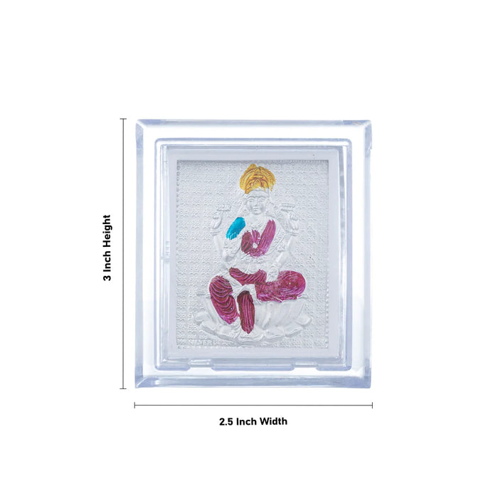 Deity Photo Frame - 3 x 2.5 Inches | Silver Picture Frame for Car Decor