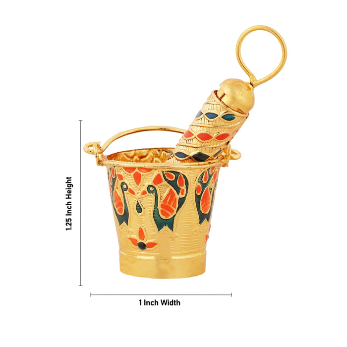 Holi Pichkari Pair - 1.25 x 1 Inches | Balti Pichkari/ Laddu Gopal Pichkari for Holi Festival/ Assorted Colour