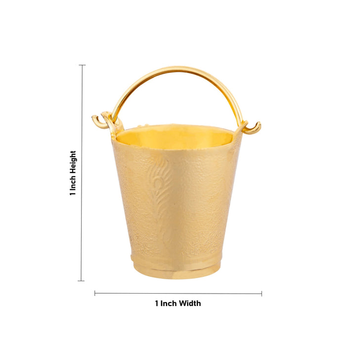 Holi Bucket And Pichkari Pair- 1 X 1 Inch | Balti Pichkari/Laddu Gopal Holi Pichkari For Festival Play & Gifting