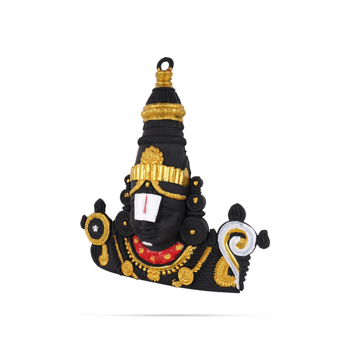 Balaji Murti Head Wall Hanging - 15.5 X 15 Inches | Wall Hanger/ Black &Plastic Wall Decoration For Home Decor