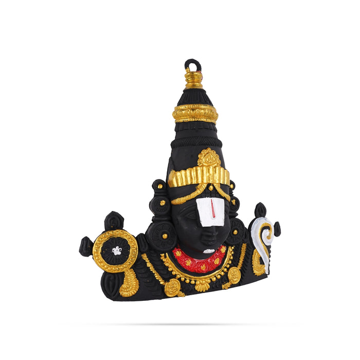 Balaji Murti Head Wall Hanging - 15.5 X 15 Inches | Wall Hanger/ Black &Plastic Wall Decoration For Home Decor