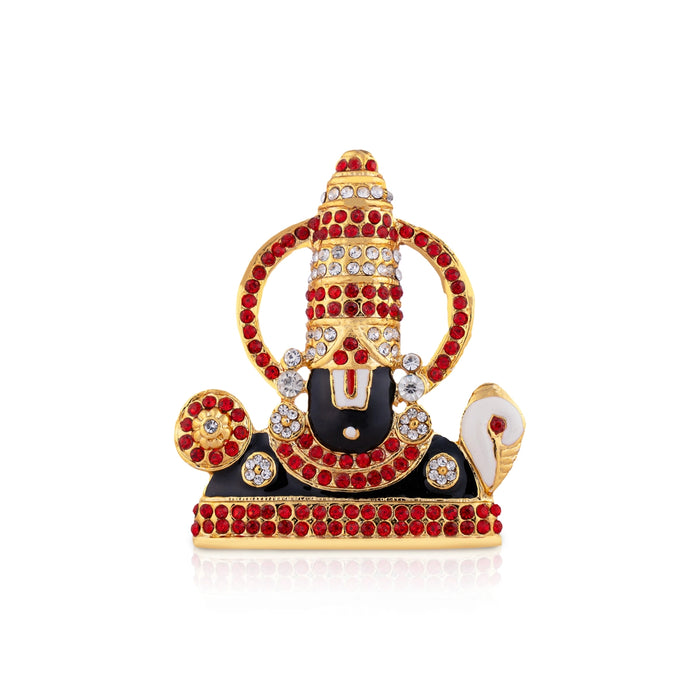 Balaji Murti - 2.5 x 2 Inches | Black Stone Statue/ Venkateswara Swamy Idol for Car