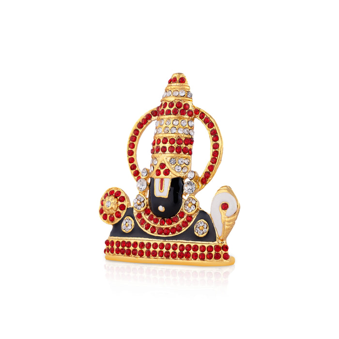 Balaji Murti - 2.5 x 2 Inches | Black Stone Statue/ Venkateswara Swamy Idol for Car