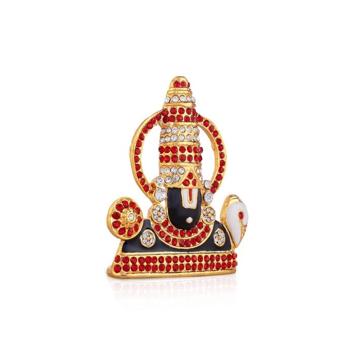 Balaji Murti - 2.5 x 2 Inches | Black Stone Statue/ Venkateswara Swamy Idol for Car