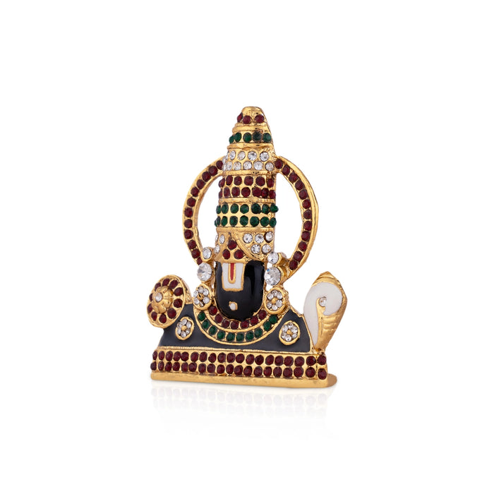 Balaji Murti - 2.5 x 2 Inches | Black Stone Statue/ Venkateswara Swamy Idol for Car