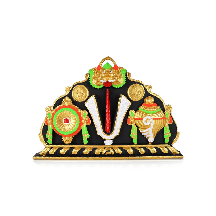 Shankh Chakra Namam Design Wall Hanging - 13 X 19 Inches | Wall Hanger/ Plastic Wall Decoration For Home Decor