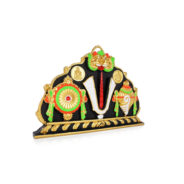 Shankh Chakra Namam Design Wall Hanging - 13 X 19 Inches | Wall Hanger/ Plastic Wall Decoration For Home Decor