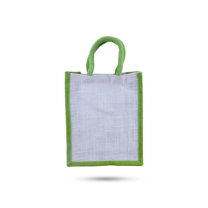 Jute Bag With Velcro - 11 x 9 Inches | Jute Shopping Bag/ Jute Tote Bag for Women/ 110 Gms/ Assorted Colour