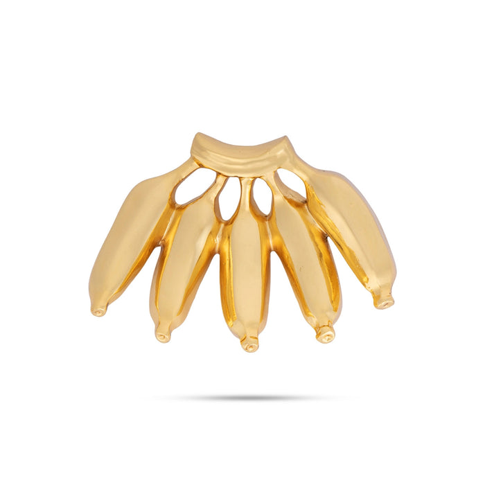 Artificial Banana - 3 x 4 Inches | Metal & Gold Polish Artificial Fruit for Home Decor