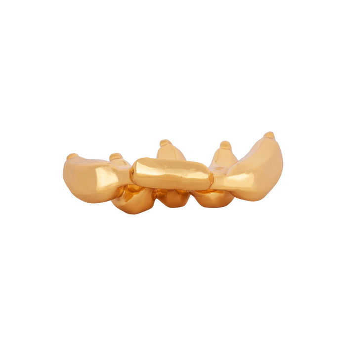 Artificial Banana - 3 x 4 Inches | Metal & Gold Polish Artificial Fruit for Home Decor