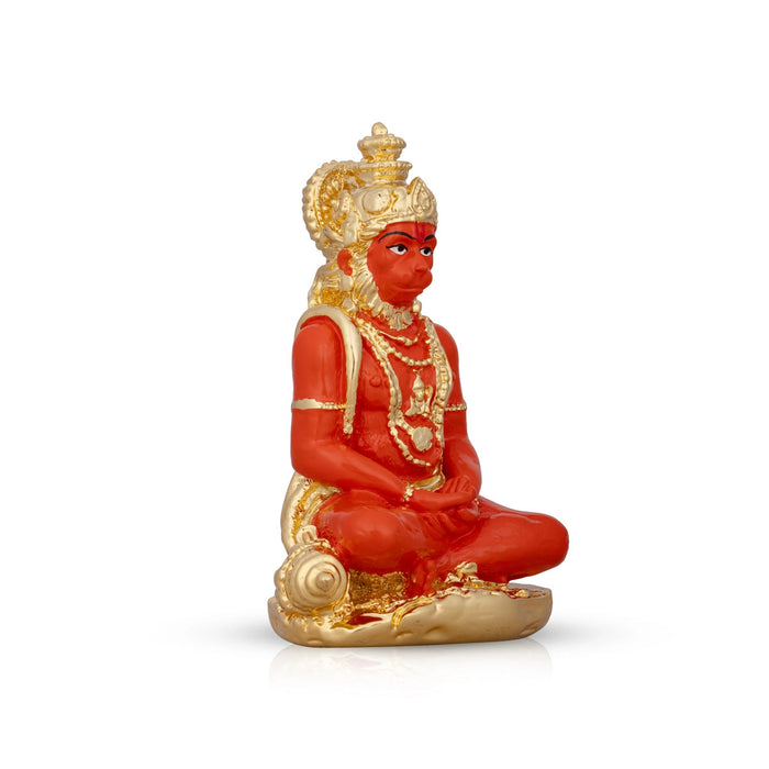 Anjaneya Statue - 5 x 3 Inches | Ceramic Sculpture/ Hanuman Statue for Pooja