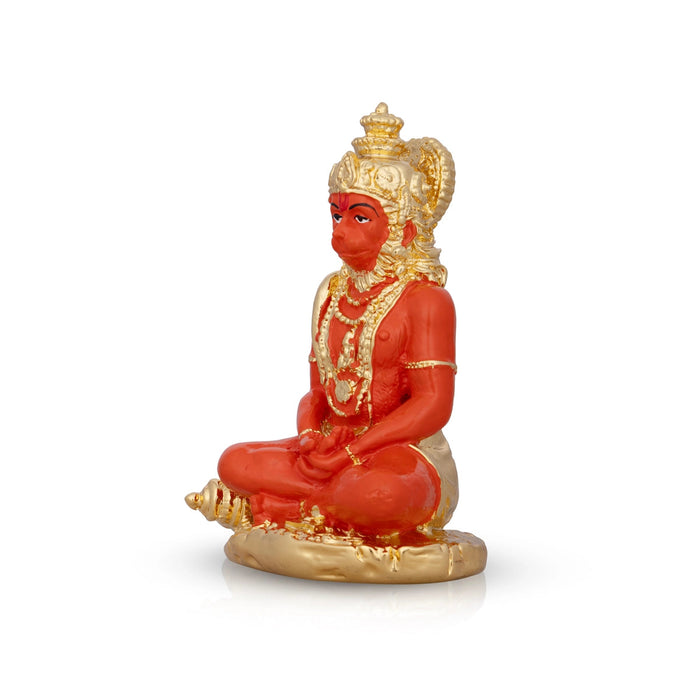 Anjaneya Statue - 5 x 3 Inches | Ceramic Sculpture/ Hanuman Statue for Pooja