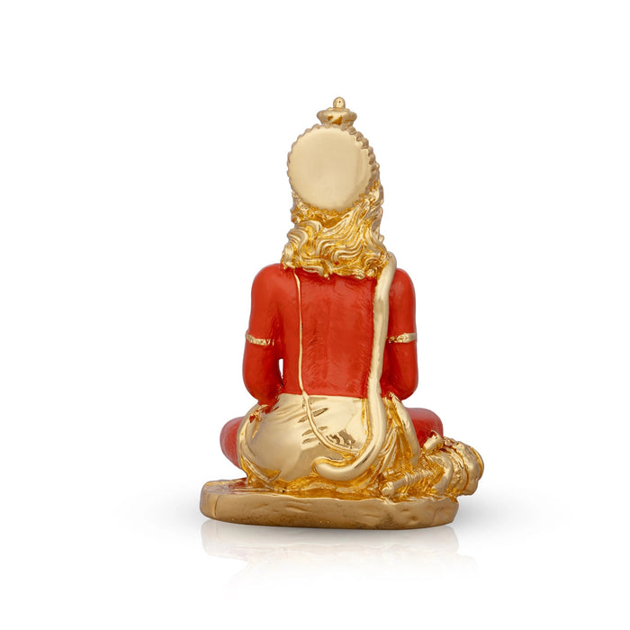 Anjaneya Statue - 5 x 3 Inches | Ceramic Sculpture/ Hanuman Statue for Pooja