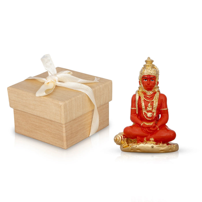 Anjaneya Statue - 5 x 3 Inches | Ceramic Sculpture/ Hanuman Statue for Pooja