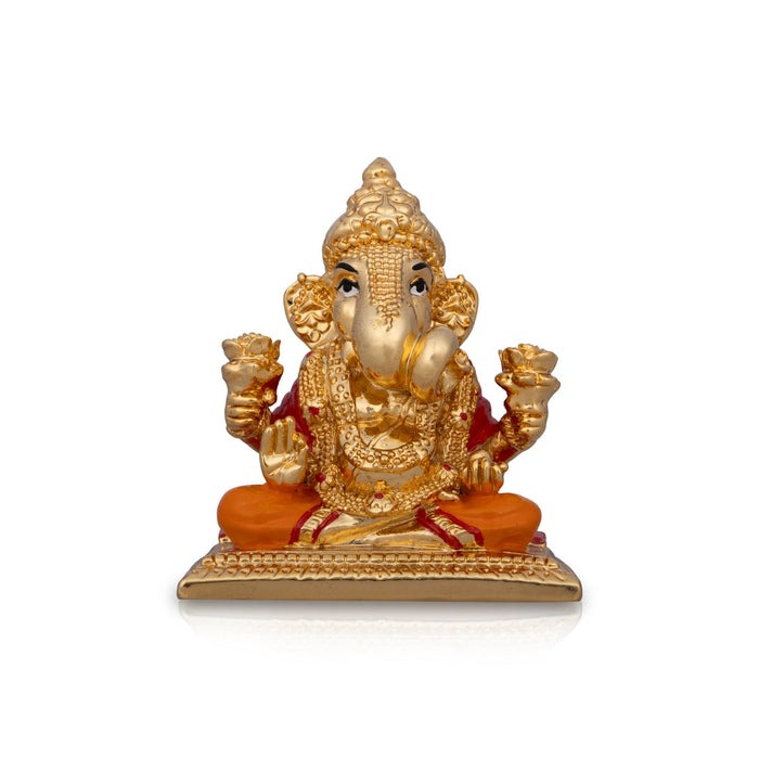 Ganesh Murti - 3 x 2.5 Inches | Ceramic Sculpture/ Ganpati Murti/ Vinayaka Statue for Pooja