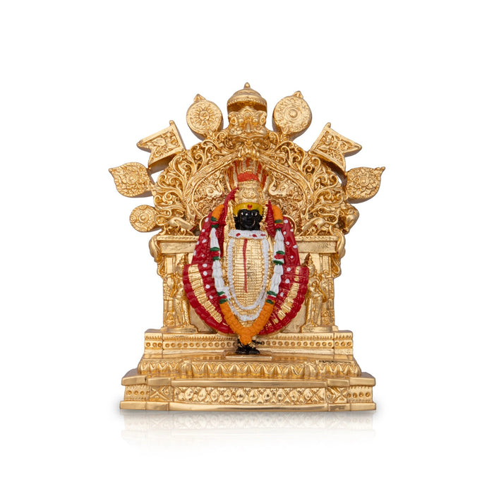 Kolhapur Mahalaxmi Murti - 4.5 x 3.5 Inches | Ceramic Sculpture/ Mahalakshmi Murti for Pooja