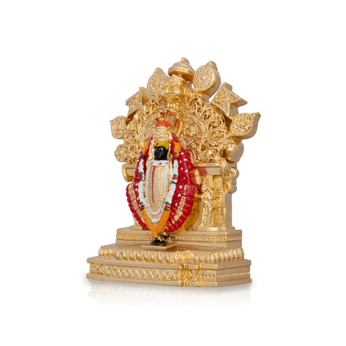 Kolhapur Mahalaxmi Murti - 4.5 x 3.5 Inches | Ceramic Sculpture/ Mahalakshmi Murti for Pooja