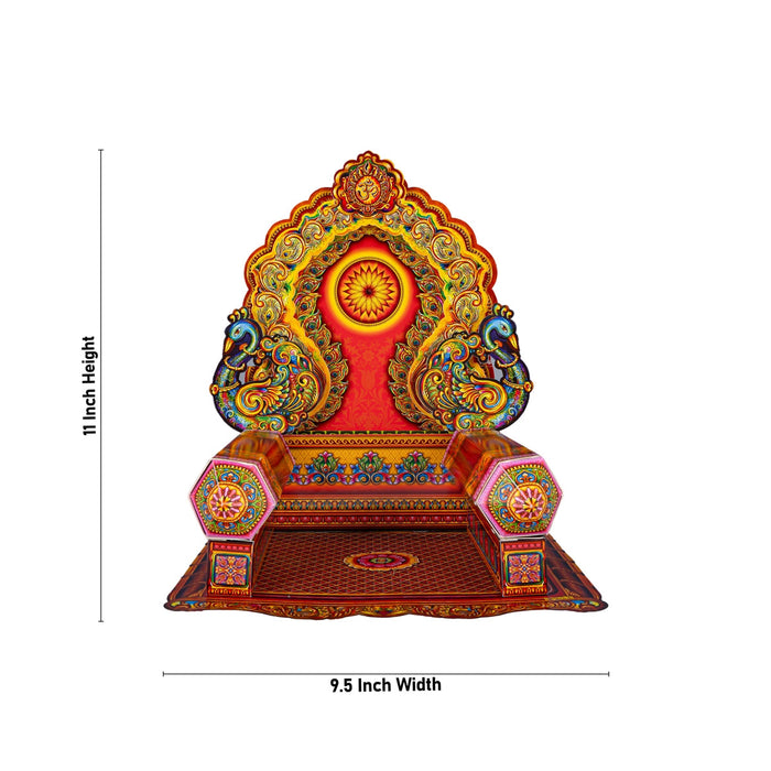 Ganpati Makhar - 11 x 9.5 Inches | Ganesh Makhar Decoration/ Eco Friendly Ganpati Decoration
