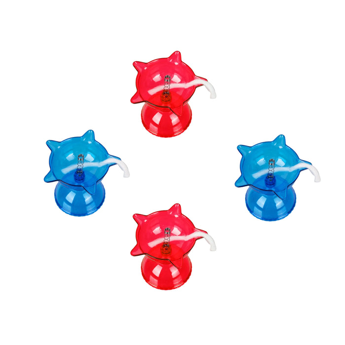 3D Reflection Diya Set - 1.5 x 2 Inches | 4 Pcs/ Plastic Lamp/ 3D Diyas/ Decorative Diya/ Floating Diya for Home