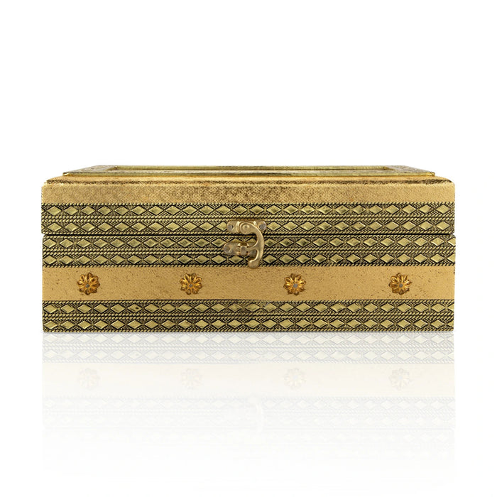 Bangle Box - 4 x 11 Inches | Bangle Storage Box/ Chudi Box/ Gold Polish Designing Bangle Organizer Box for Women