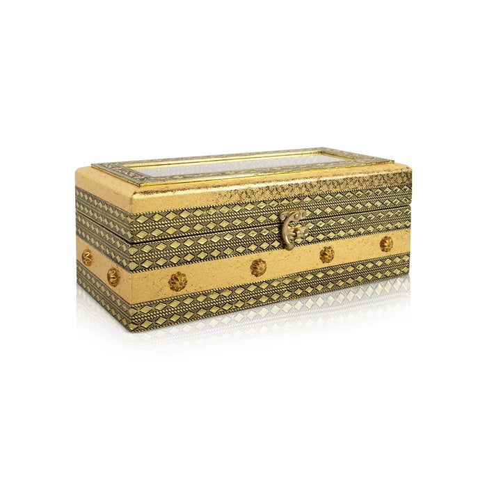 Bangle Box - 4 x 11 Inches | Bangle Storage Box/ Chudi Box/ Gold Polish Designing Bangle Organizer Box for Women