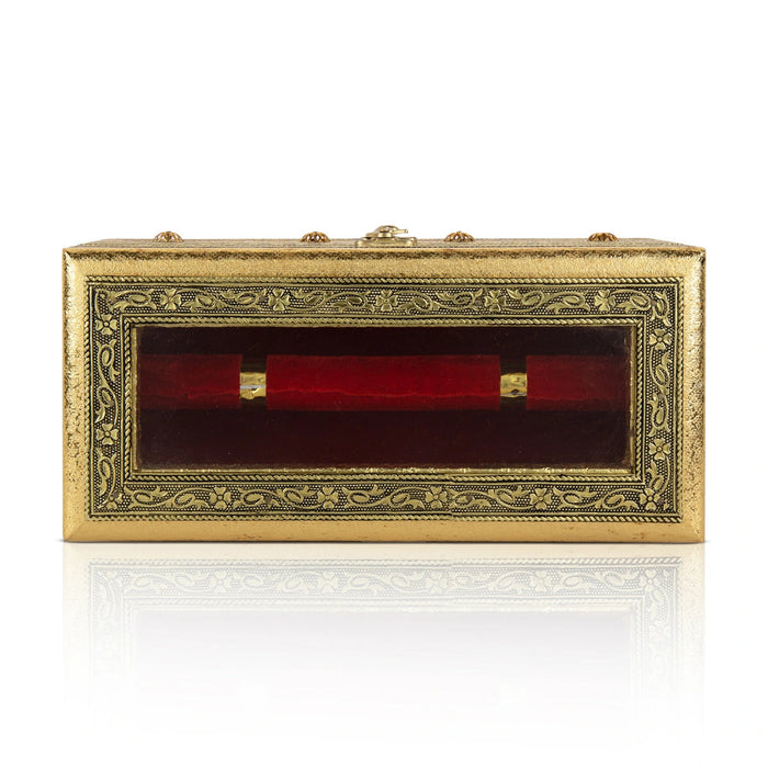Bangle Box - 4 x 11 Inches | Bangle Storage Box/ Chudi Box/ Gold Polish Designing Bangle Organizer Box for Women