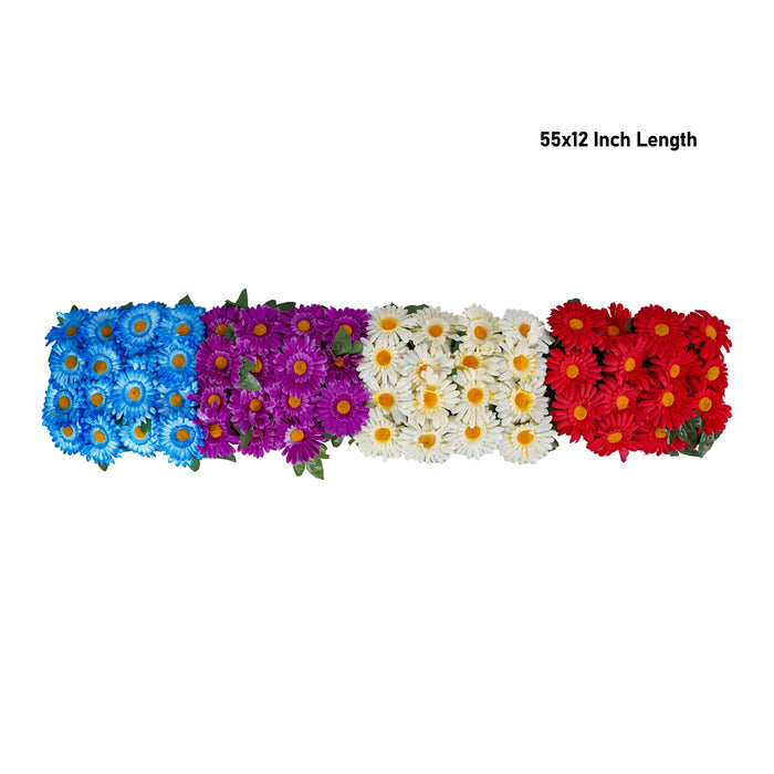 Artificial Flower Wall Panel - 55 x 12 Inches | Sunflower Design Door Hanging/ Artificial Flower Panel for Home
