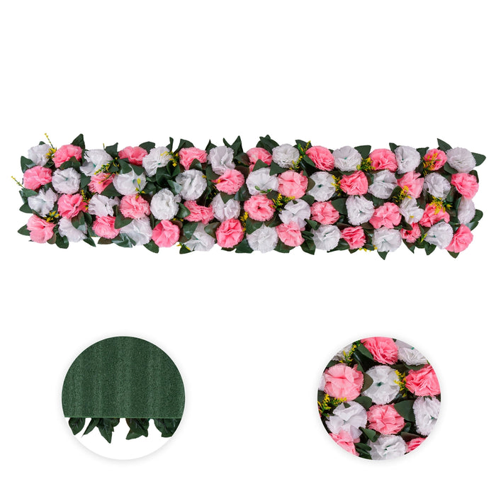 Artificial Flower Wall Panel - 56 x 12 Inches | Carnation Flower Door Hanging/ Artificial Flower Panel for Home