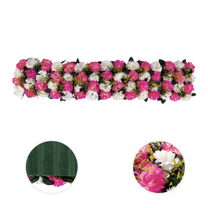Artificial Flower Wall Panel - 55 x 14 Inches | Flower Door Hanging/ Artificial Flower Panel for Home