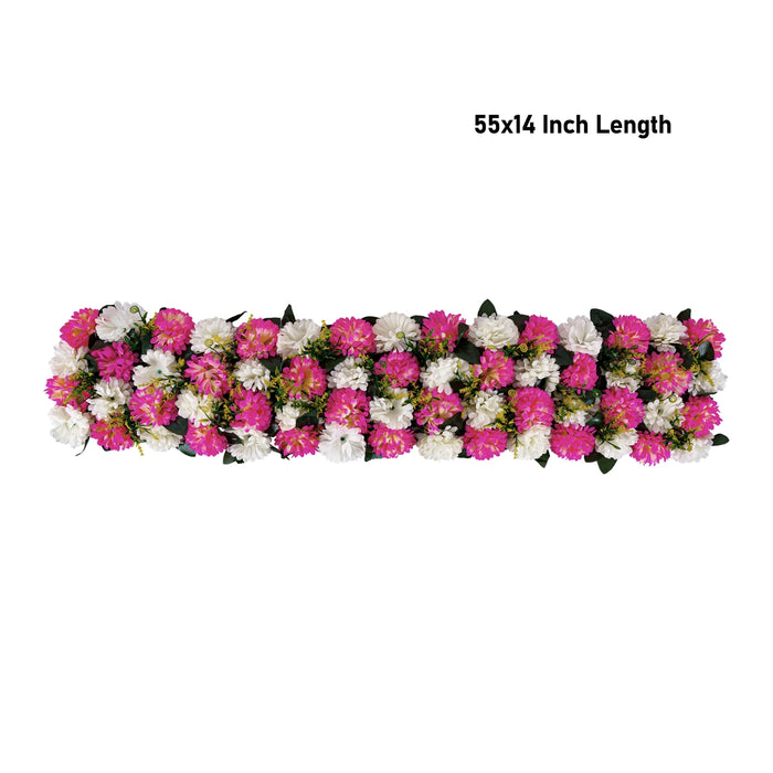Artificial Flower Wall Panel - 55 x 14 Inches | Flower Door Hanging/ Artificial Flower Panel for Home