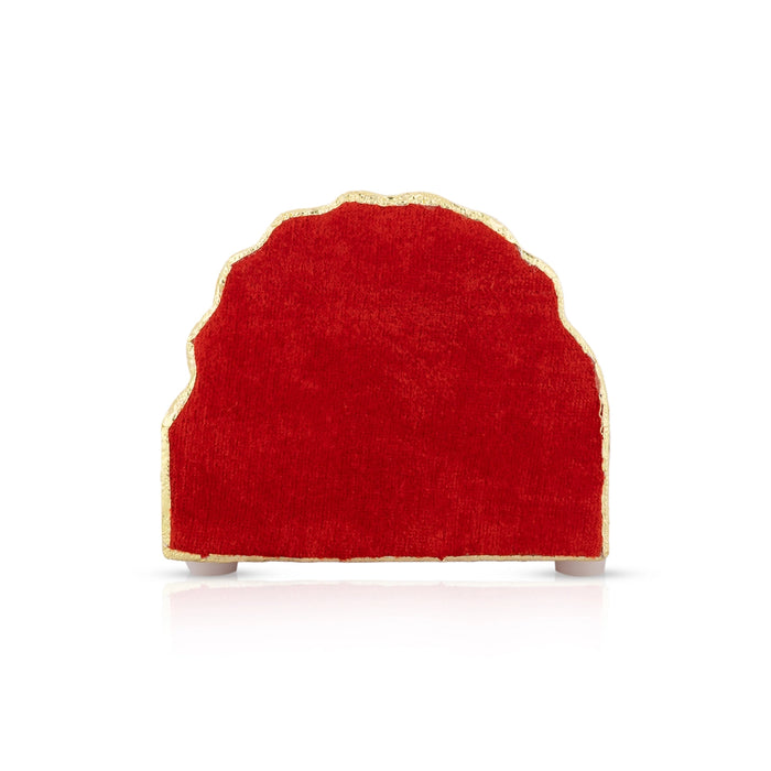 Velvet Sinhasan - 4 x 4 Inches | God Simhasan/ Pooja Throne/ Deity Seating for Pooja Room Decor