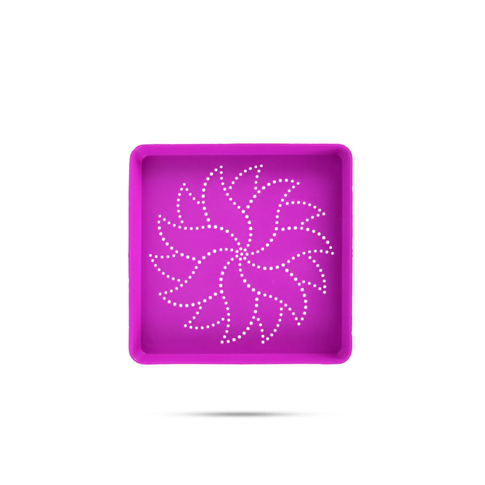 Rangoli Stencil - 3 x 3 Inches | Kolam Stencil / Dotted Design Achu / Muggulu Stencil for Home Decor