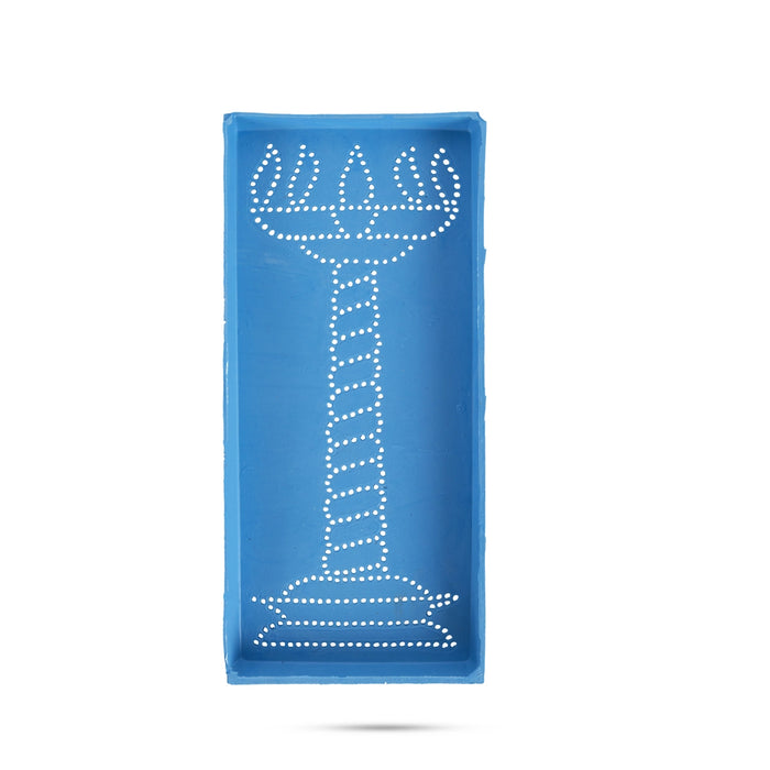 Rangoli Stencil - 2.5 x 6 Inches | 6 Pcs/ Kolam Stencil / Dotted Design Achu / Muggulu Stencil for Home Decor